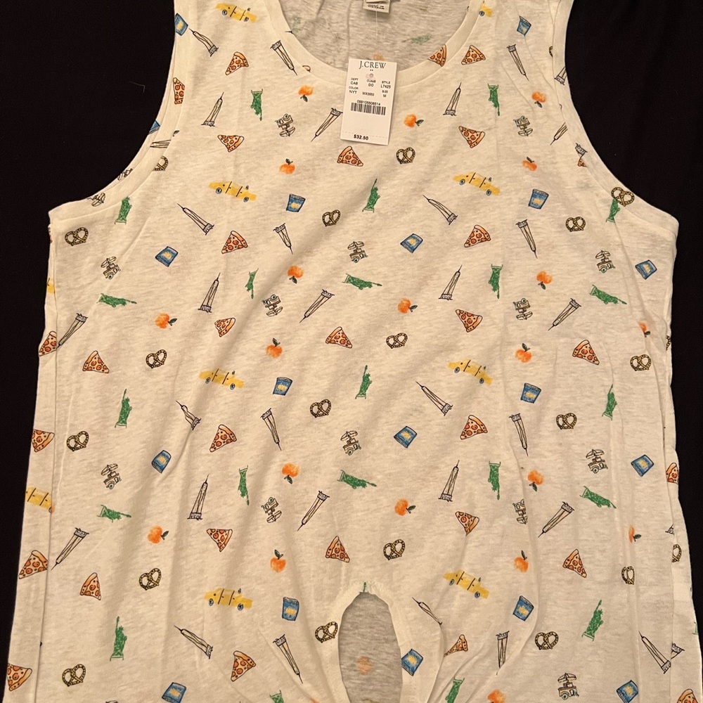 J. Crew tank top. New with tags! Fun NYC print!